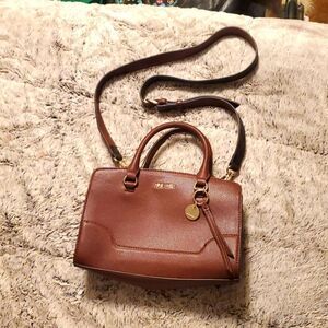 Nine West Jet Set satchel-style handbag in a dark brown color Handbag